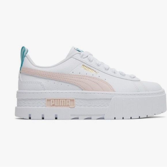 Puma Other - Puma White and Pink Platform Sneakers with Chunky Sole